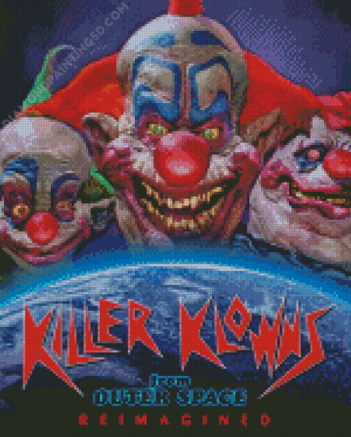 Killer Klowns From Outer Space Poster Diamond Paintings