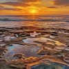 La Jolla Tide Pools At Sunset Diamond Paintings