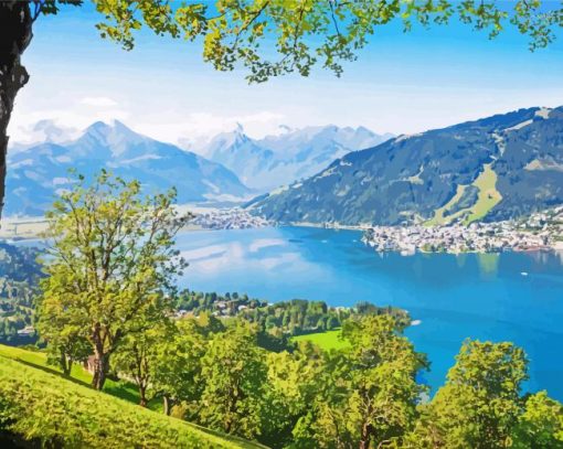 Lake Zell Am See Lake Diamond Paintings