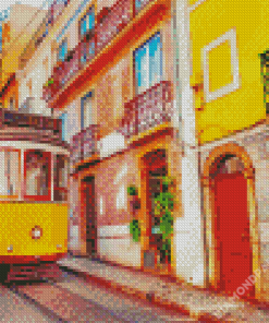 Lisbon City Tram Diamond Paintings