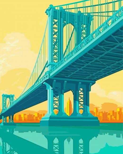 Manhattan Bridge Poster Diamond Paintings