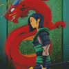 Mushu And Mulan Characters Diamond Paintings