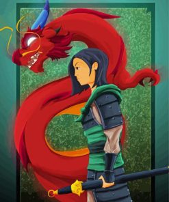 Mushu And Mulan Characters Diamond Paintings