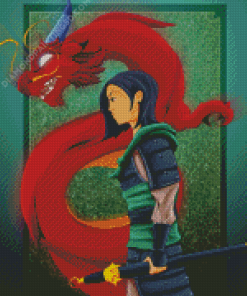 Mushu And Mulan Characters Diamond Paintings