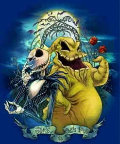 Oogie Boogie Man And Jack Diamond Paintings