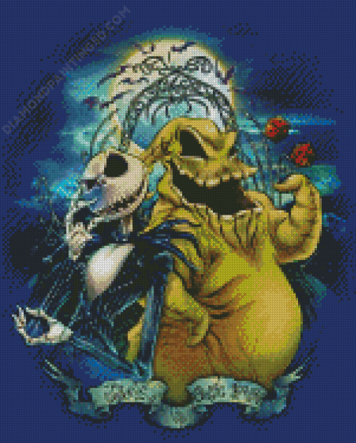 Oogie Boogie Man And Jack Diamond Paintings