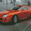 Orange Toyota Supra Mk4 Diamond Paintings