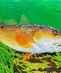 Red Drum Fish Underwater Diamond Paintings