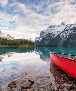 Red Canoe Canada Diamond Paintings