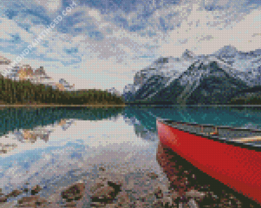 Red Canoe Canada Diamond Paintings