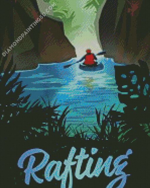 River Rafting Poster Diamond Paintings