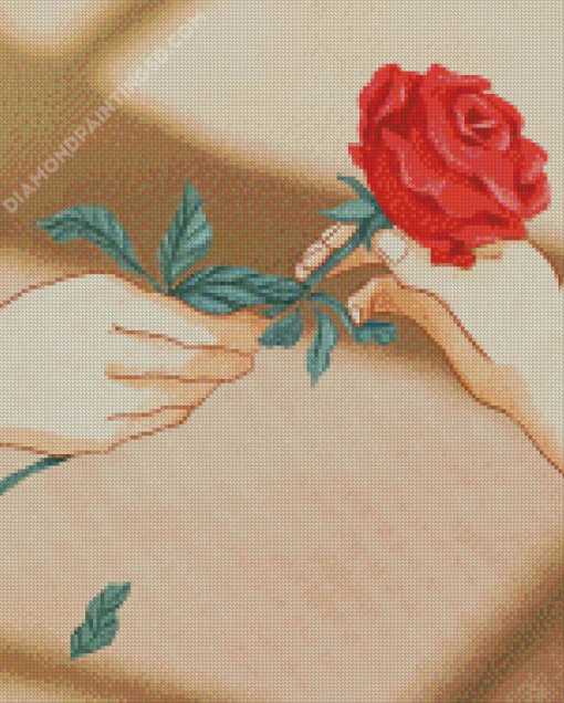 Rose And Hands Diamond Paintings