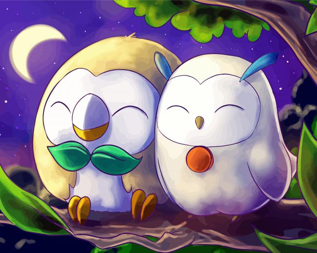 Rowlet Art Diamond Paintings