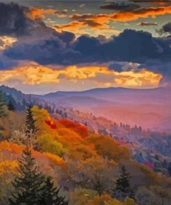 Smoky Mountain National Park Scene Diamond Paintings