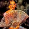 Spanish Woman With Hand Fan Diamond Paintings