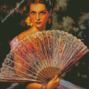 Spanish Woman With Hand Fan Diamond Paintings