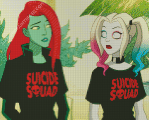 Suicide Squad Harley Quinn And Poison Ivy Diamond Paintings