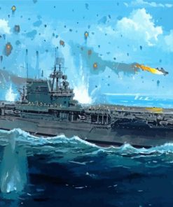 Uss Lexington The Blue Ghost Diamond Paintings