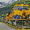 Winter Alaska Railroad Train Diamond Paintings