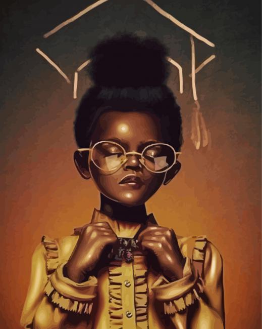 Young Black Girl Art Diamond Paintings