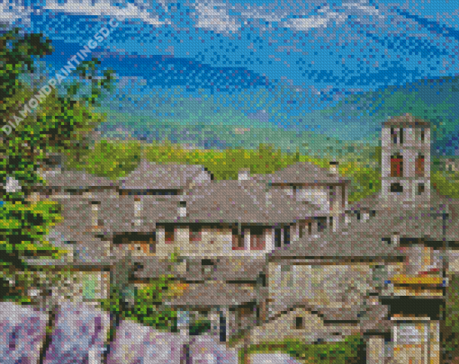 Zagori Town Greece Diamond Paintings