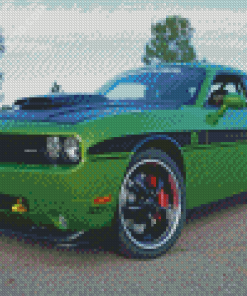 Aesthetic Green Mopar Car Diamond Paintings