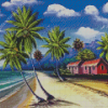 Beach Coconut Tree Diamond Paintings