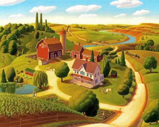 Beautiful Country Scene Diamond Paintings