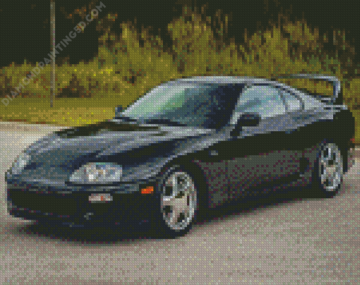 Black Supra mk4 Diamond Paintings