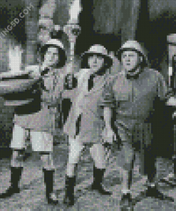 Black And White 3 Stooges Diamond Paintings