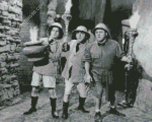 Black And White 3 Stooges Diamond Paintings