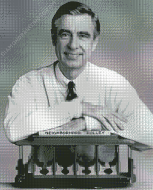 Black And White Fred Rogers Diamond Paintings