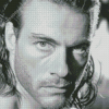 Black And White Van Damme Diamond Paintings