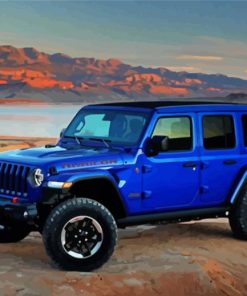 Blue Jeep Wrangler Diamond Paintings