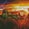 Classic Chevy Truck In The Sunset Diamond Paintings