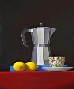 Coffee Pot And Lemons Diamond Paintings