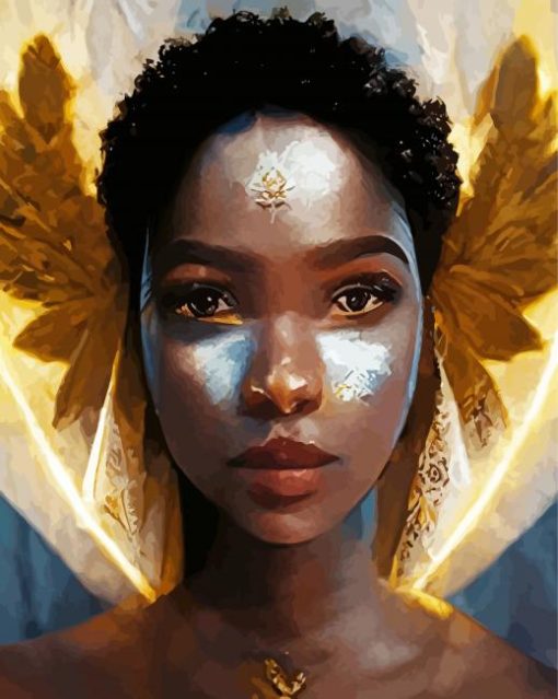 Cool African Angel Diamond Paintings