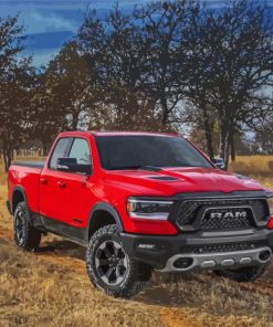 Cool Red Dodge Ram Diamond Paintings