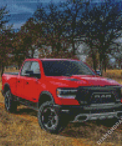 Cool Red Dodge Ram Diamond Paintings