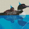 Cute Loon With Baby Diamond Paintings