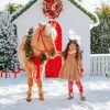 Cute Girl Christmas Horse Diamond Paintings