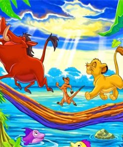 Lion King Baby Simba And Friends Diamond Paintings