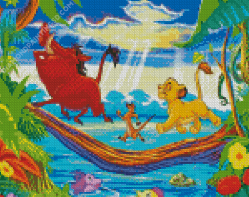 Lion King Baby Simba And Friends Diamond Paintings