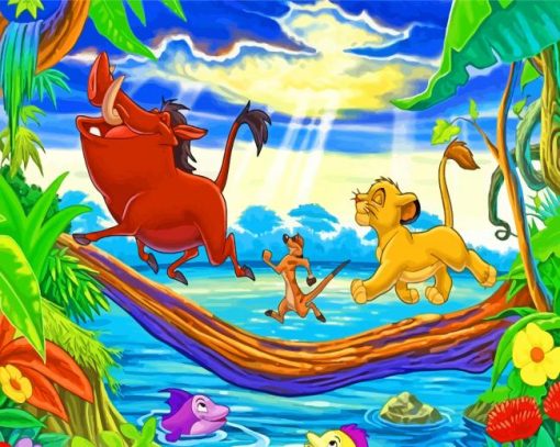 Lion King Baby Simba And Friends Diamond Paintings