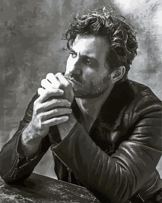 Monochrome Actor Edgar Ramirez Diamond Paintings