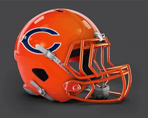 Orange Chicago Bears Helmet Diamond Paintings