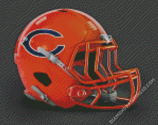 Orange Chicago Bears Helmet Diamond Paintings