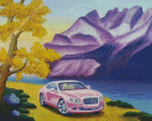 Pink Bentley Diamond Paintings