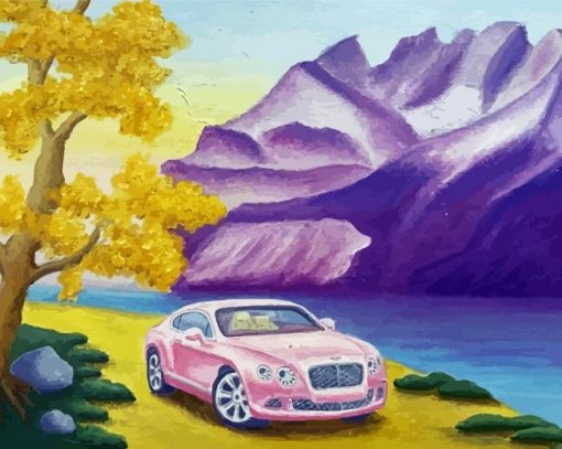 Pink Bentley Diamond Paintings