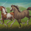 Running Cartoon Horse Diamond Paintings